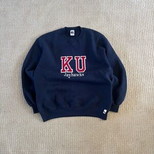 Champion Navy KU Jayhawks Men's Sweater